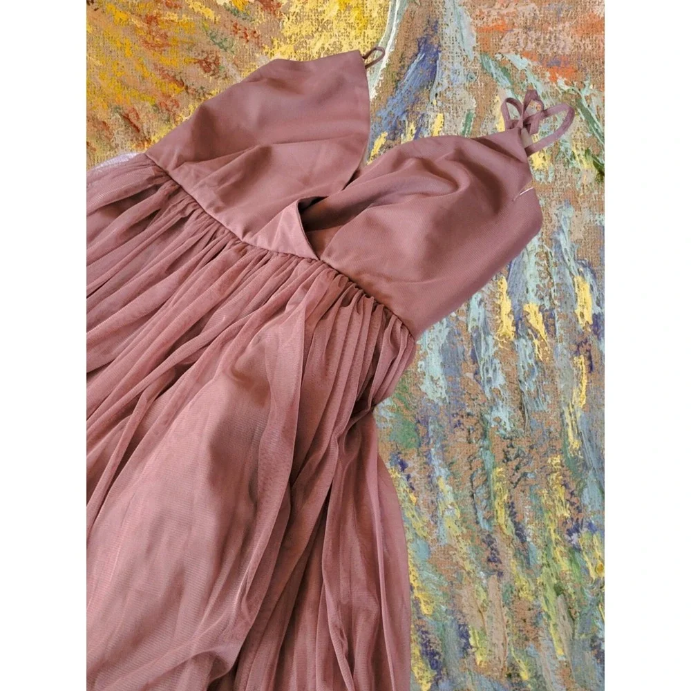 ASOS Sz 8 Mocha Tulle Ballerina‎ Dress Fairy Romantic Goddess Vintage Style - Picture 3 of 11